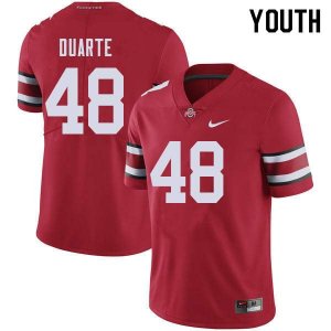 NCAA Ohio State Buckeyes Youth #48 Tate Duarte Red Nike Football College Jersey KYH6545XE